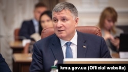 Interior Minister Arsen Avakov attends a cabinet meeting in Kyiv on January 29.