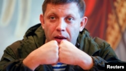 Aleksandr Zakharchenko outside Donetsk in October 2014