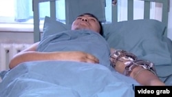 An injured border guard lies in hospital following a shootout between Kyrgyz and Tajik forces that left eight people injured.