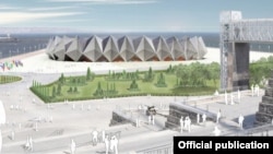 The design of Baku's Crystal Hall, the venue for Eurovision 2012