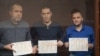 Rustem Seitmemetov (left to right), Seitumer Seitumerov, and Osman Seitumerov appear in court. (file photo) 