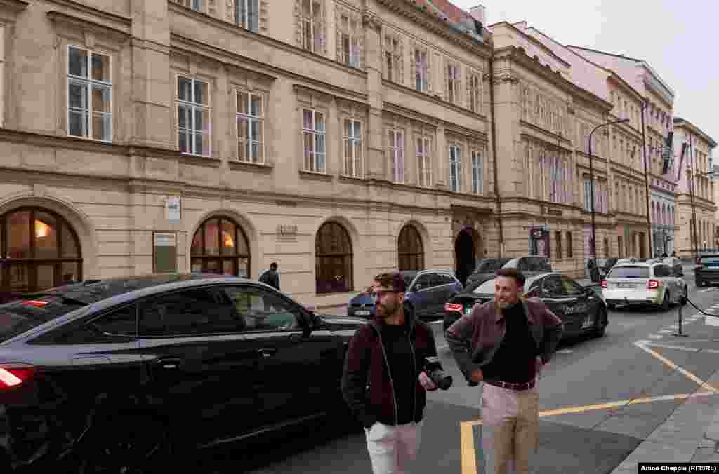 A 1988 photo of the exterior of a museum to Vladimir Lenin that once operated in central Prague