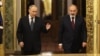 Russian President Vladimir Putin and Armenian Prime Minister Pashinian meet in Moscow on October 8.