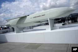 A Storm Shadow cruise missile on display at the Paris Air Show in June 2023