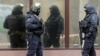 Russian police officers stand guard outside a courthouse in Russia's Rostov region. (file photo)