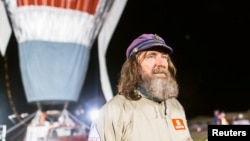 Russian adventurer Fyodor Konyukhov before beginning his record-breaking solo trip around the world in a hot-air balloon in July. 