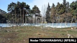 One of Tbilisi's green spaces that has been cleared of trees and other greenery for the sake of development. (file photo)