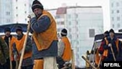 Tajik migrant workers in Russia