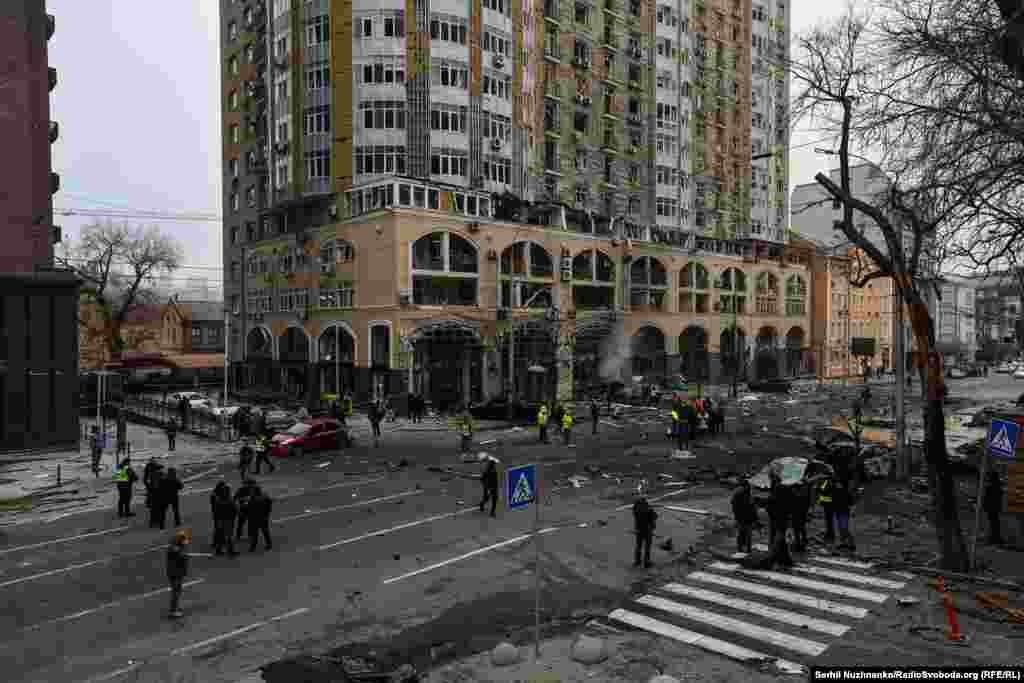 More than 600 residential buildings in the capital were left without heating as a result of the blasts...