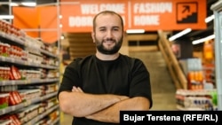 "We don't do politics," says Nevzad Kadriu, manager of the Pristina-based supermarket chain Interex's newly launched outlet in Leposavic.