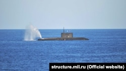 Подводная лодка «Краснодар» в открытом море, 2015 год