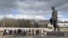 People visit a World War II memorial in the former village of Khatyn, Belarus. (file photo)