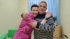 In this photo from former opposition blogger Raman Pratasevich's Telegram channel, Belarusian political prisoner Maryya Kalesnikava reportedly met her father after being held incommunicado for 21 months.