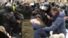 WATCH: Scuffles And Snowballs As Protesters Come Out For Navalny In St. Petersburg