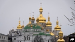 Some senior figures of the Ukrainian Orthodox Church, including the abbot of Kyiv's ancient Monastery of the Caves (pictured), have previously been sanctioned by the Ukrainian government.