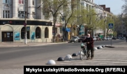 A street in Bakhmut in March 2020