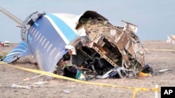 Wreckage of an Azerbaijan Airlines jet that crashed on December 25 in Kazakhstan (file photo)