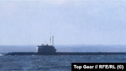 A photo that is alleged to be of a stealthy, advanced Russian spy submarine known as "Losharik."