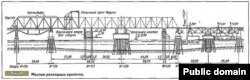 Схема моста через Керченский пролив 1944 года