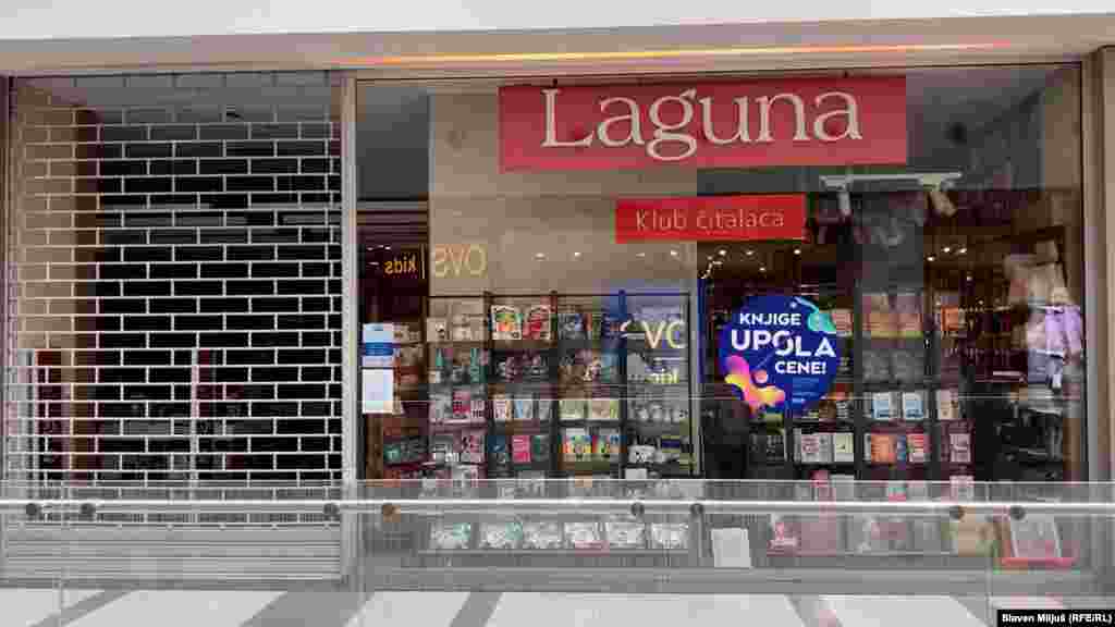 A Belgrade bookstore was among the shops that closed.