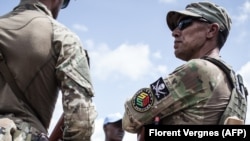 Members of a Russian close protection unit for Central African Republic President Touadera