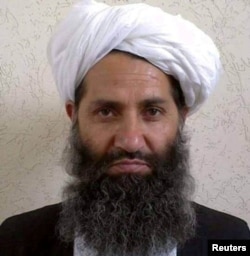 Taliban leader Mullah Haibatullah Akhundzada is seen in an undated photograph distributed by the Taliban at the time of his appointment in 2016.