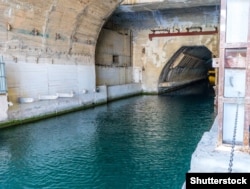 One of two entrances to the Balaklava submarine base