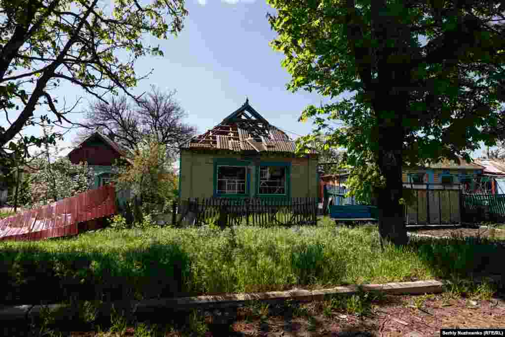 This house in the village of Prechystivka, near Vuhledar, was destroyed in May 2023. Russian troops occupied the settlement in September 2024.