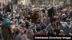 A scene from Quo Vadis, Aida? -- the first feature-length dramatization of events around the notorious massacre in 1995 of more than 8,000 Muslim men and boys at Srebrenica.