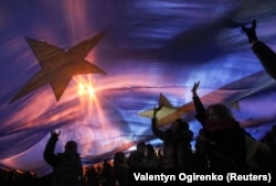 The rally in support of EU integration brought thousands of students into the streets of Kyiv.