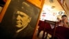 A portrait of Josip Broz Tito, Yugoslavia's former communist leader, is displayed inside a Belgrade nostalgia-themed restaurant.