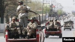 Security forces in on the move in Quetta, the capital of Pakistan's volatile Balochistan Province. (file photo)