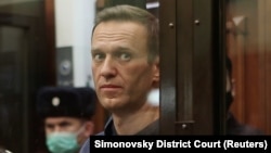 Navalny gave a roughly 30-minute speech in court.