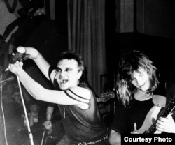 Hard rockers Alisa in concert at the Leningrad Rock Club in 1987.