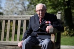 Retired British Army Captain Tom Moore recently turned 100 after raising $40 million for Britain's National Health Service by walking laps in his garden.