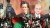 Supporters of Pakistani ex-Prime Minister Imran Khan's party demand his release from prison at a rally in Islamabad on September 8.