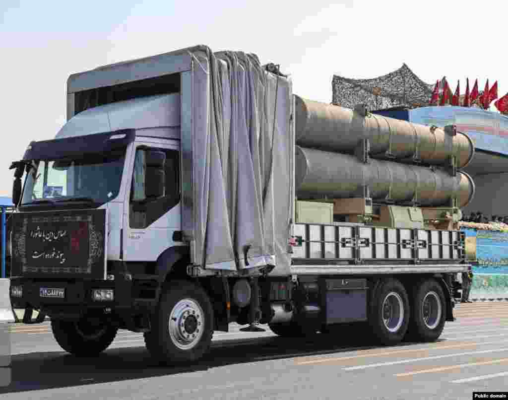 A Fath-360 missile system is paraded in Tehran in September 2022. The weapon&#39;s missile pods are hidden inside the trailer of a truck designed to look like a civilian vehicle, making its detection from the air difficult. Fath-360 missiles have a relatively imprecise hit radius of around 30 meters, meaning they are likely to be used against large stationary targets such as buildings and infrastructure. &nbsp;