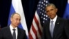 U.S. President Barack Obama (right) and Russian President Vladimir Putin meet at the United Nations General Assembly in New York on September 28.