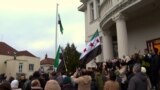 Syrians Rally In Prague, Change Flag At Embassy