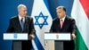 Israeli Prime Minister Benjamin Netanyahu (left) meets with his Hungarian counterpart, Viktor Orban, in Budapest in 2017. 