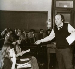 Joseph Brodsky --shown here in the early 1970s at the University of Michigan -- was tried in 1964 for alleged crimes against the Soviet state.