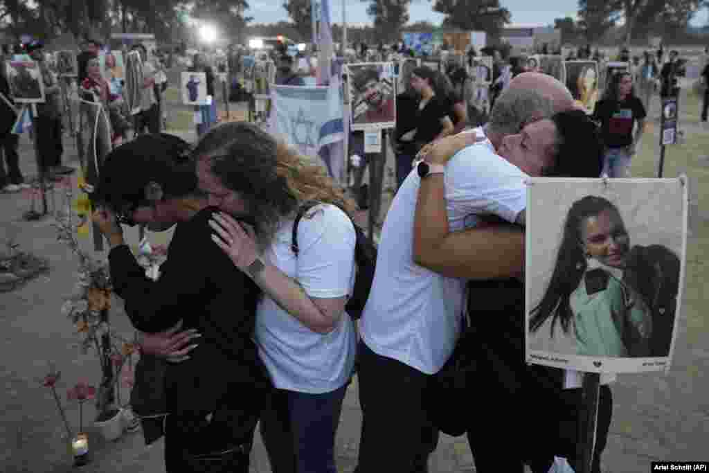 A year after the devastating attack, families of the victims visit the site of the Nova music festival, where hundreds of revellers were killed and abducted by Hamas and taken into Gaza.