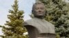 A bust of Zamanbek Nurqadilov at the cemetery in Almaty where he is buried. (file photo)