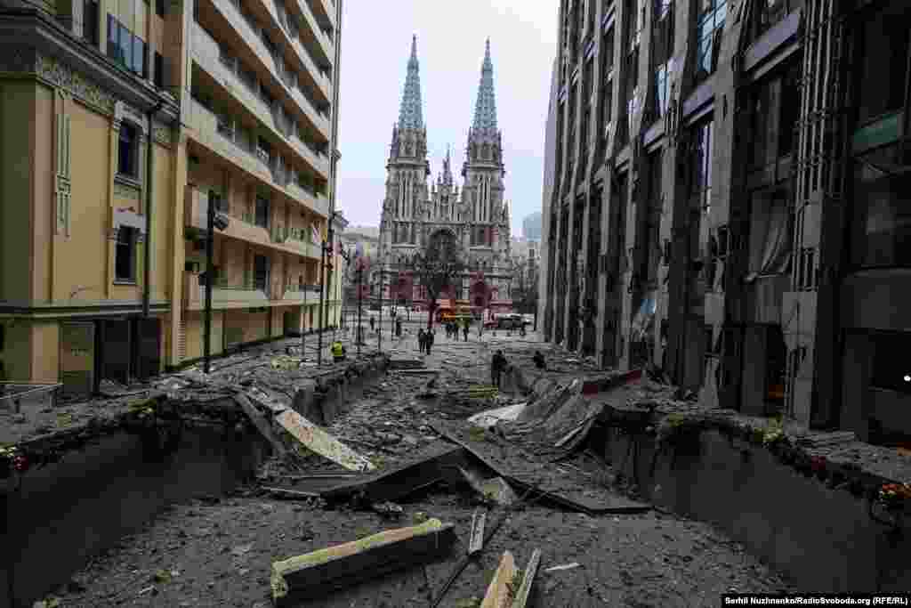 Kyiv&#39;s St. Nicholas Church was among the buildings damaged.