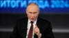 Russian President Vladimir Putin gesticulates during a Q&A session in Moscow on December 19. 