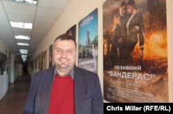 The head of Ukraine's State Film Agency Filip Illienko at his Kyiv office