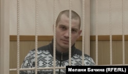 Tomsk blogger Vadim Tyumentsev in court on December 30.