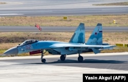 A Russian Su-35 fighter-bomber