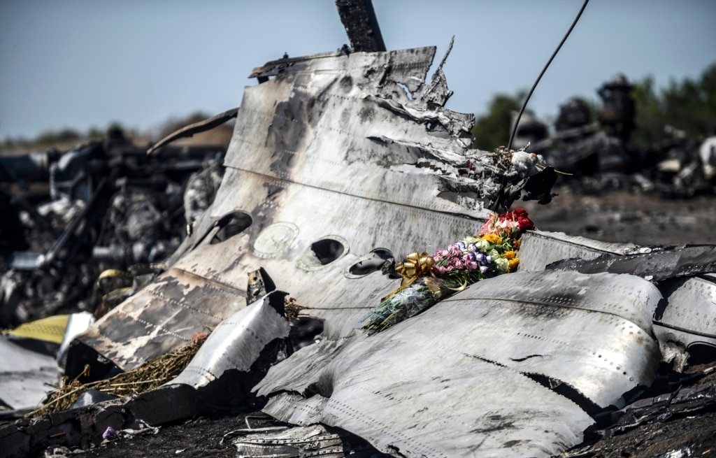 Debris from Malaysia Airlines flight 17 in eastern Ukraine. (AFP)