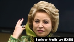 The speaker of the upper house of the Russian parliament, Valentina Matviyenko